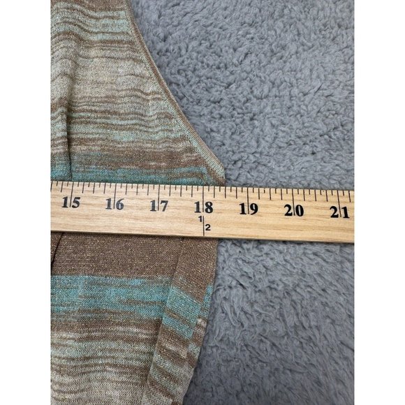 Tommy Bahama Dress Womens XL Coffee Linen Blend Gold Metallic Maxi Ladies NEW - Picture 10 of 13